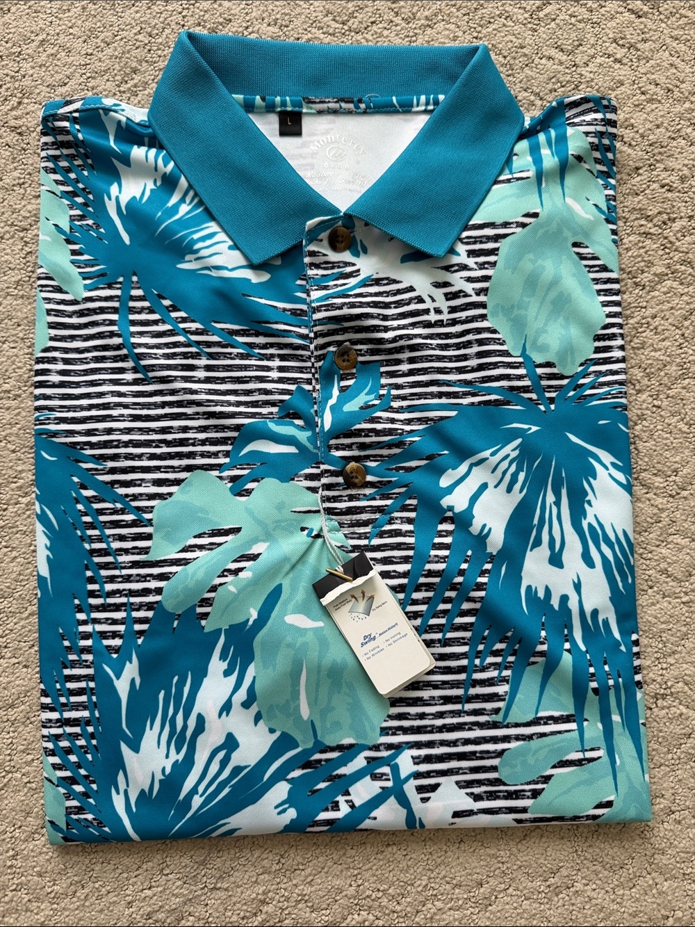 Men’s Tropical Print Golf Polo